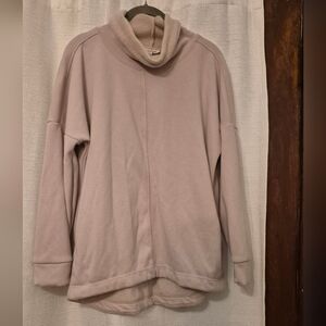 Workshop Cowl Neck Long Sleeve Dusty Rose Sweater Sz Medium Cozycore Loungewear